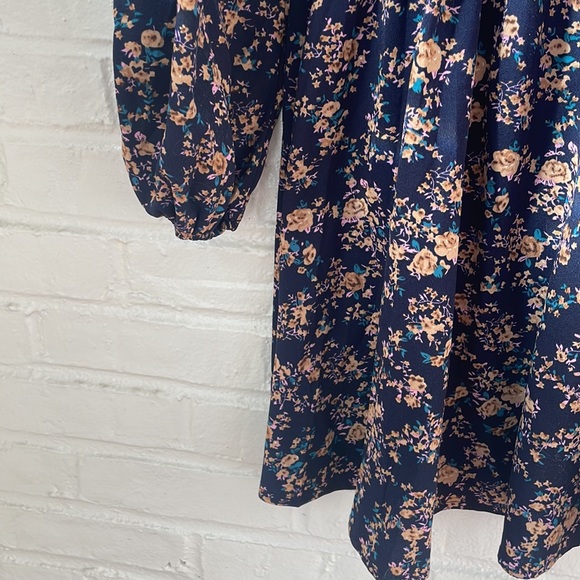 Cupshe Alison Ditsy Floral Peasant Sleeve Mini Dress - Picture 8 of 11